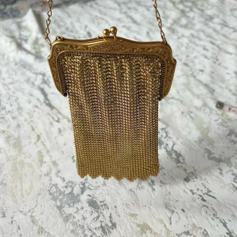 Whiting and Davis Art Deco Chain Mail Cigarette Holder Gatsby 1920s
